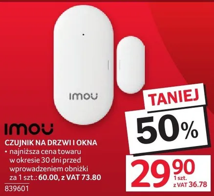 Czujnik na drzwi i okna IMOU promocja w Selgros