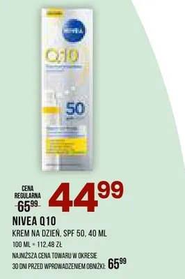 Krem na dzień SPF 50 Nivea Q10 promocja w Drogerie Natura