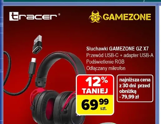 Słuchawki Gamezone Gz X7 Tracer promocja w Carrefour
