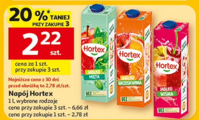 Napój Hortex promocja w Auchan
