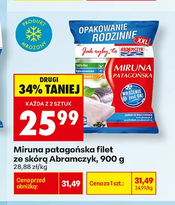 Miruna patagońska filet ze skórą Abramczyk promocja w Biedronka