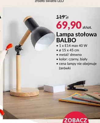 Lampa stołowa BALBO promocja w Salony Agata