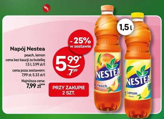 Napój peach promocja w Żabka