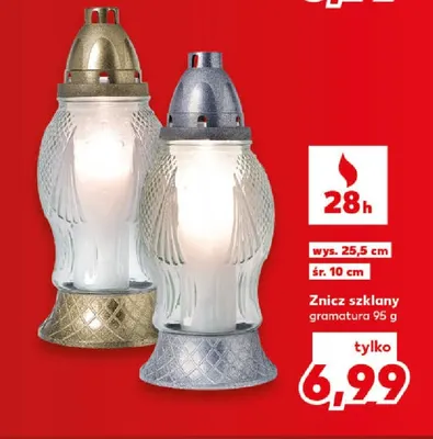 Znicz szklany promocja w Kaufland