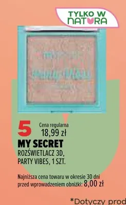 Rozświetlacz 3D My Secret Party Vibes promocja w Drogerie Natura