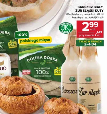 Barszcz biały Żur śląski kuty promocja w Stokrotka
