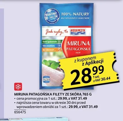 Miruna patagońska filety ze skórą Abramczyk 765g promocja w Selgros