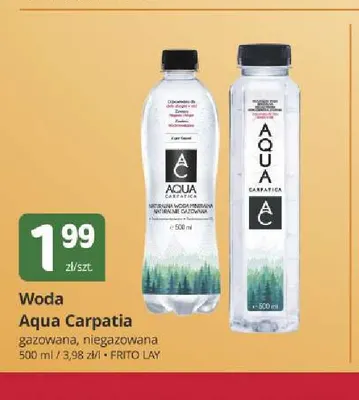 Woda mineralna gazowana Aqua Carpatia promocja w Marketvita