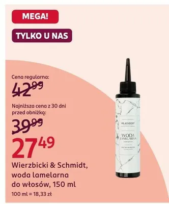 Woda lametarno do włosów promocja w Rossmann