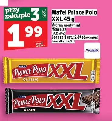 Wafel Prince Polo XXL promocja w TOPAZ