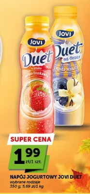 Napój jogurtowy Jovi Duet o smaku melon-truskawka promocja w Euro Sklep