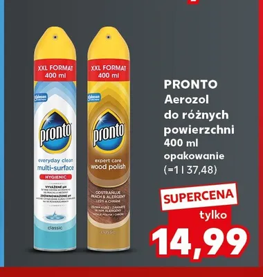 Aerozol do czyszczenia Pronto Wood Polish Classic promocja w Kaufland