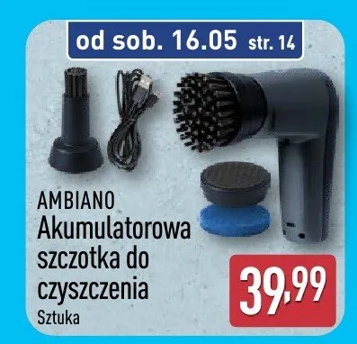 Akumulatorowa szczotka do czyszczenia Ambiano promocja w Aldi