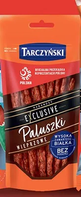 Kabanosy Exclusive paluszki wieprzowe Tarczyński promocja w Biedronka
