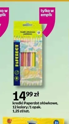 Kredki ołówkowe Paperdot 12 kolorów promocja w Empik