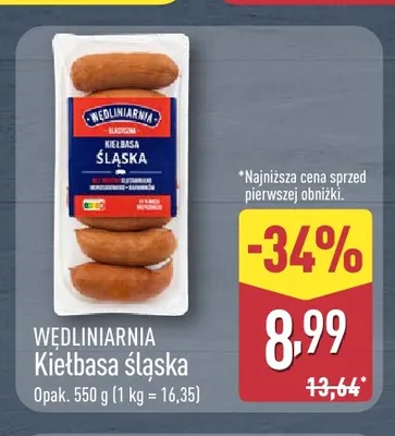 Kiełbasa śląska Wędliniarnia promocja w Aldi