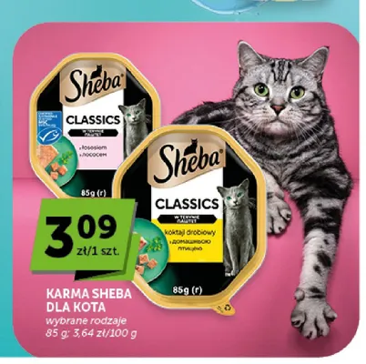 Karma dla kota Sheba Classics w pasztecie koktajl drobiowy promocja w Euro Sklep
