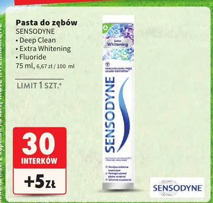 Pasta do zębów Extra Whitening promocja w Intermarche