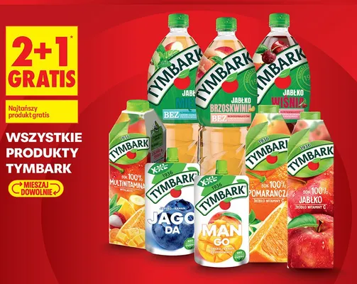 Sok 100% Tymbark pomarańcza promocja w Biedronka