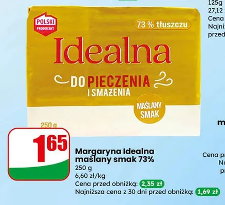 Margaryna Idealna maślany smak 73% promocja w Dino