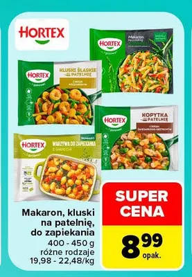 Makaron, kluski na patelnię, do zapiekania Hortex promocja w Carrefour
