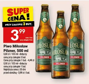 Piwo Miłosław Pilzner promocja w Twój Market