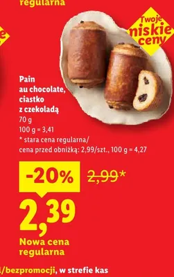 Pain au chocolate ciastko z czekoladą promocja w Lidl