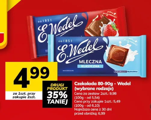 Czekolada mleczna klasyczna E.Wedel promocja w Hitpol