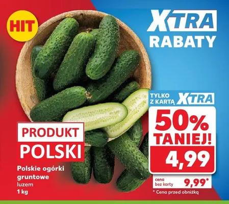 Polskie ogórki gruntowe luzem promocja w Kaufland