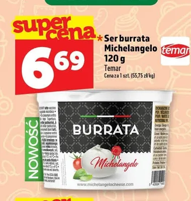 Ser burrata Michelangelo promocja w TOPAZ