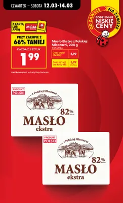 Masło ekstra 82%  promocja w Biedronka