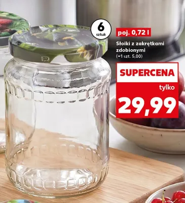 Słoiki z zakrętkami zdobionymi 6-pak 0,72 l promocja w Kaufland