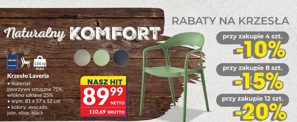 Krzesło Laveria promocja w Makro