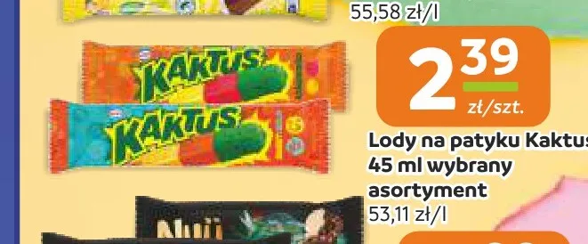 Lody na patyku Kaktus promocja w Społem Częstochowa