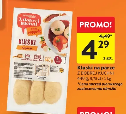 Kluski na parze Z Dobrej Kuchni promocja w Intermarche