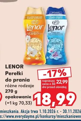 Perełki do prania Lenor promocja w Kaufland