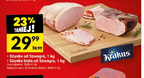 Szynka biała od Szwagra Krakus promocja w Twój Market