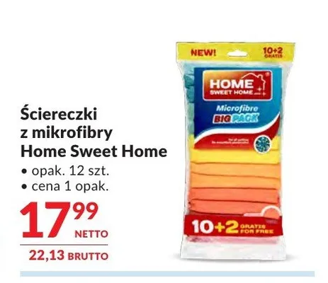 Ściereczki z mikrofibry Home Sweet Home 12-pak promocja w Makro