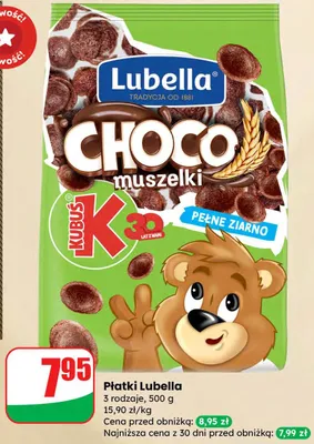 Płatki choco muszelki 500 g, 3 rodzaje promocja w Dino