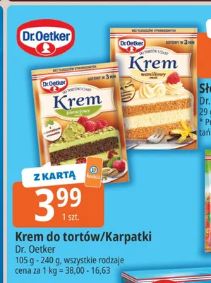 Krem do tortów/Karpatki Dr.Oetker promocja w Leclerc