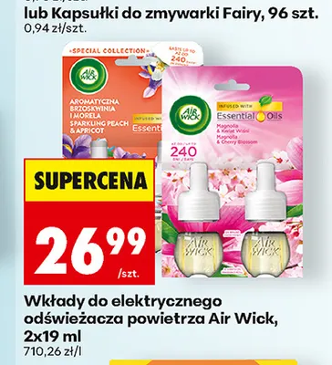 Wkłady do elektrycznego odświeżacza powietrza Air Wick 2-pak promocja w Biedronka