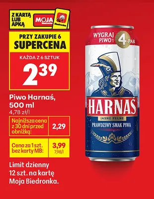 Piwo jasne pełne promocja w Biedronka