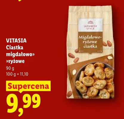 Ciastka migdałowo-ryżowe Vitasia promocja w Lidl