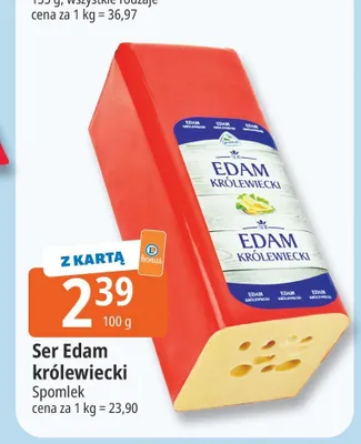Ser Edam królewiecki Spomlek promocja w Leclerc