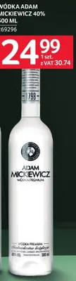 Wódka Adam Mickiewicz 40% promocja w Selgros