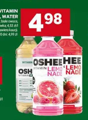 Napój Oshee Vitamin Lemonade malina-grejpfrut promocja w Stokrotka