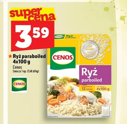 Ryż paraboiled 4-pak 100 g Cenos promocja w TOPAZ
