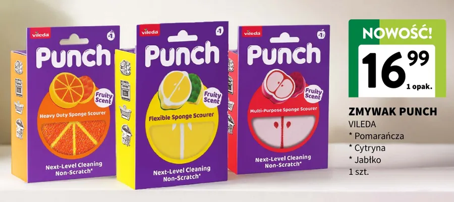 Zmywak Punch Vileda Pomarańcza promocja w Intermarche