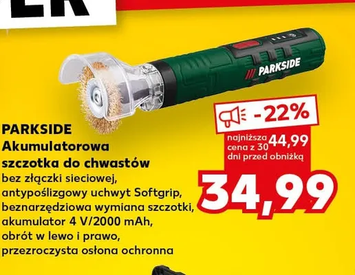 Akumulatorowa szczotka do chwastów Parkside promocja w Kaufland