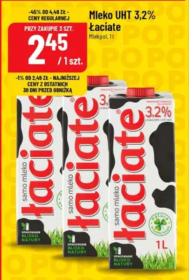 Mleko UHT 3,2% Łaciate promocja w POLOmarket